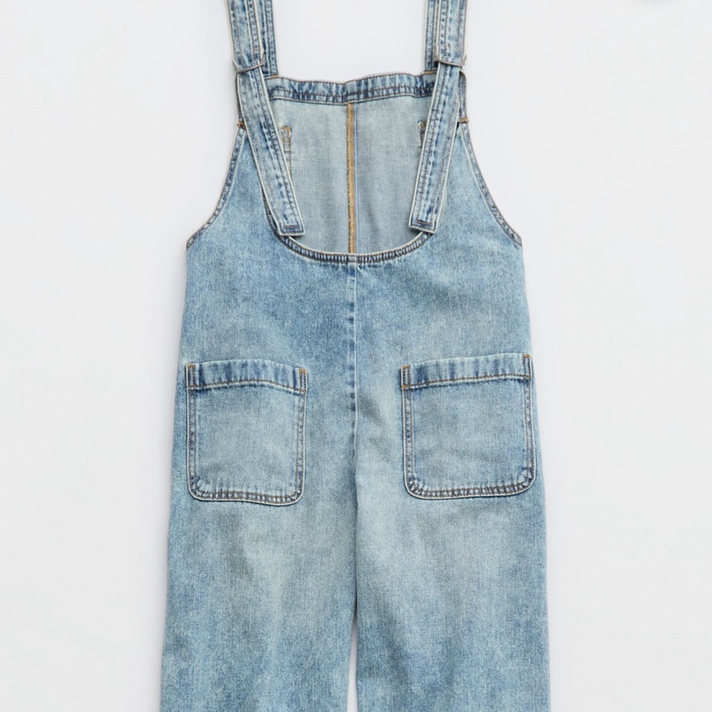 Aerie Light Blue Women's Denim Overalls - Picture 5 of 5